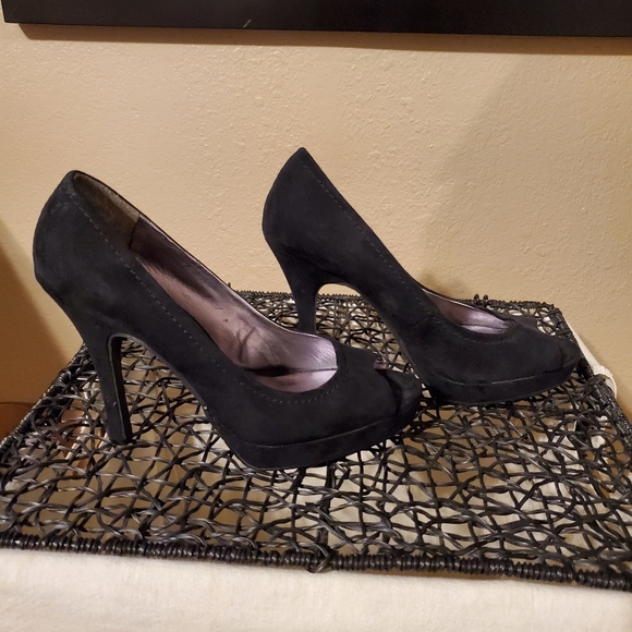 Suede Peep-toe heels - Picture 6 of 8